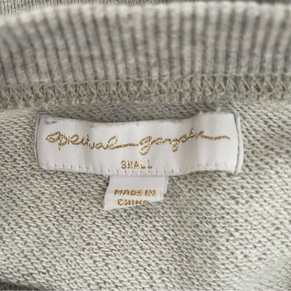 Spiritual Gangster gray cropped cinched waist Sweatshirt 27114 - Picture 5 of 8